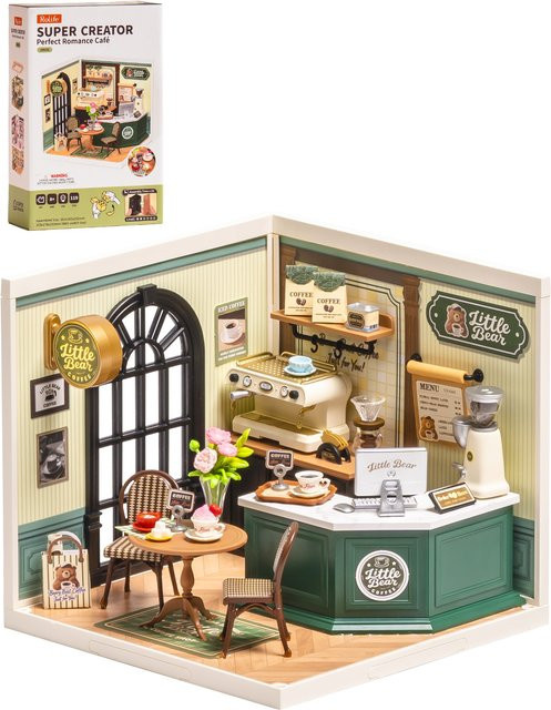 ROBOTIME Rolife Super Creator Series Perfect Romance Cafe Miniatur-Puppenhaus, Bastelset, ab 14 Jahren - Bild 1