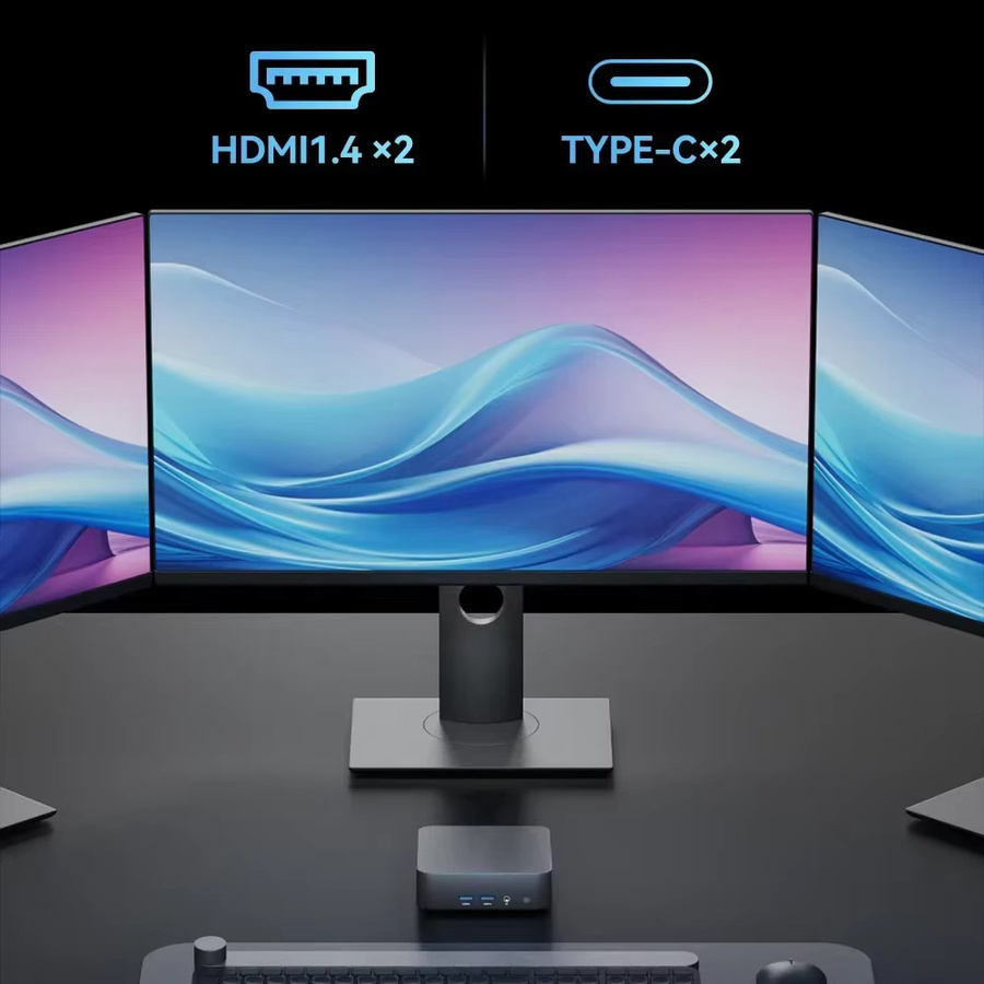 FUCHU Mini PC mit Windows 11, Intel Core i9 10980HK, 16GB RAM, 1TB SSD, WiFi 6 und Bluetooth 5.2, Schwarz - Bild 4