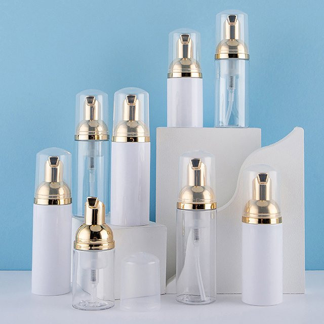 JCSYFAC Schaum-Pumpflasche für Gesicht, Weißgold-Kunststoff - Bild 1