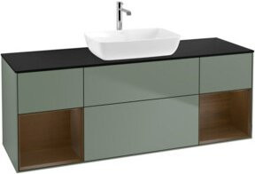 V&B Waschtischunterschrank Finion Wandbeleuchtung in Lackoptik, Breite: 160 cm, Tiefe: 50,1 cm, Höhe: 50,1 cm - Bild 1
