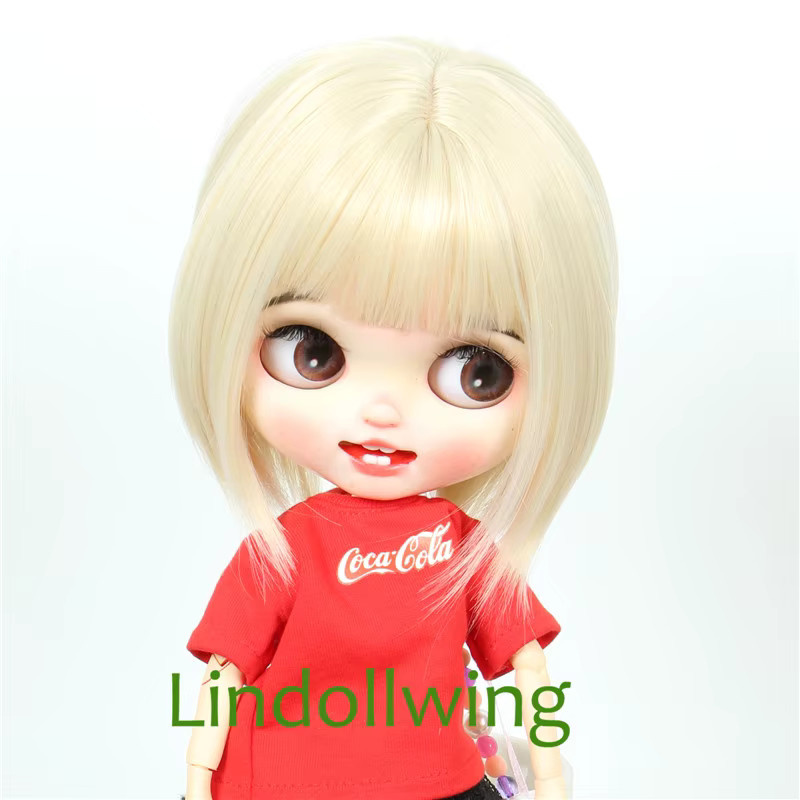 Lindollwing Amydoll Perücke, kurze gerade Haare, Braun - Bild 2