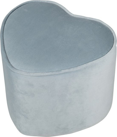 ROBA Kinderhocker Herzform in Sky Blue aus Stoff und Schaumstoff, B/T/H: 30 x 40 x 24 cm