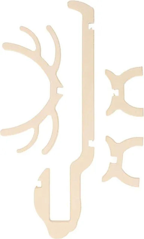 CosyHome Dekorativer Weinflaschenhalter aus Holz in Tierform Schwarz und Beige - Bild 1