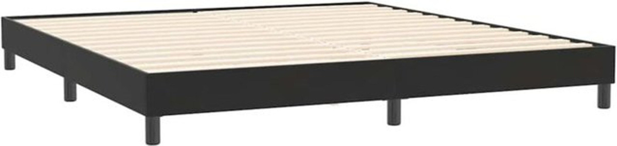 vidaxl Polsterbett aus Samt und Holzwerkstoff in Schwarz B/T/H: 200 x 210 cm - Bild 1