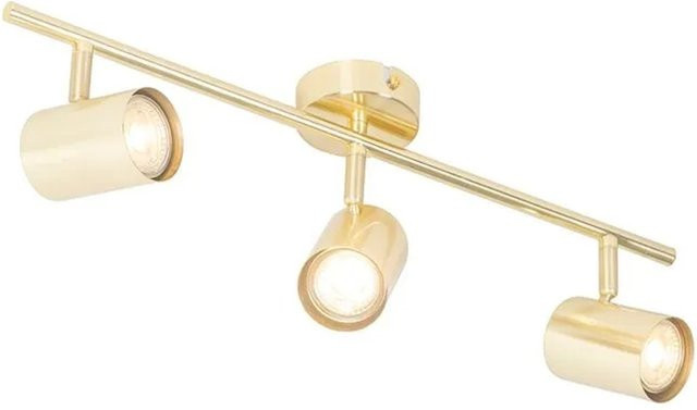 QAZQA Jeana Moderne Deckenleuchte in Messing, 3-flammig, verstellbar und dimmbar, Farbe: Gold/Messing - Bild 1