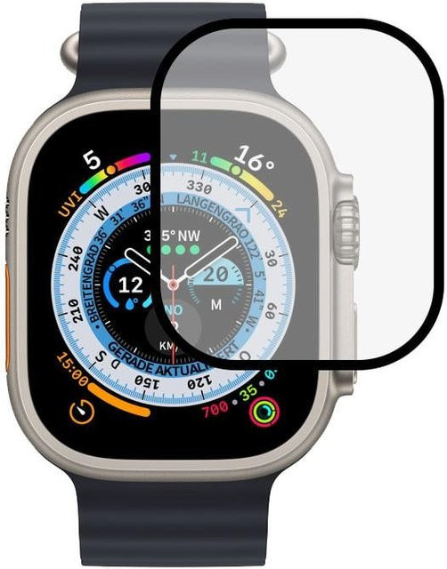 Vivanco 2.5D FullScreen Displayschutzglas für Apple Watch Ultra, 49mm, transparent - Bild 1