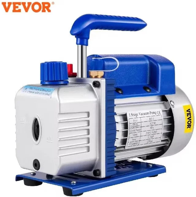 VEVOR Vakuumpumpe 3CFM 1/4PS 1-Stufen-Kältemittel-Vakuumpumpe für Kälte- und Klimatechnik sowie HVAC-Wartung in Blau - Bild 1