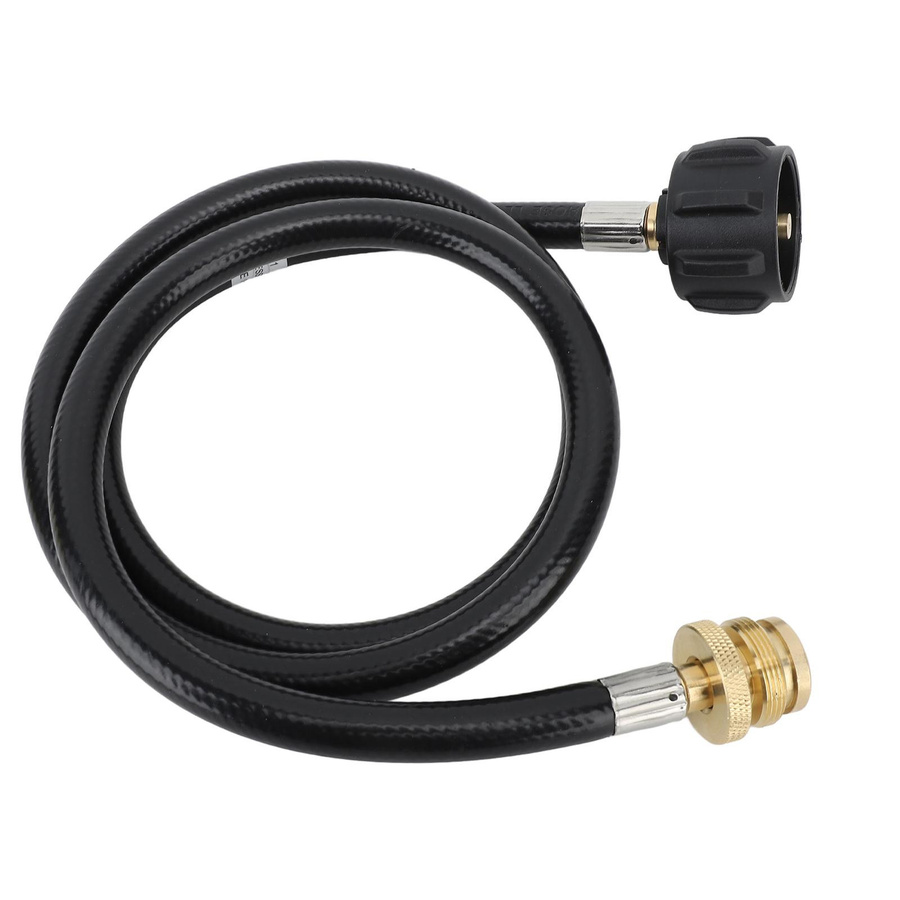 Igeteck Propan-Adapter-Schlauch mit QCC1-Messinganschluss für die Umwandlung von 1lb auf 20lb Gasflaschen, Schwarz, Länge: 122 cm - Bild 6