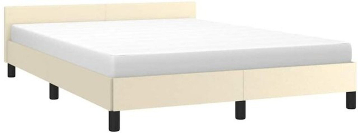 Polsterbett mit Kopfteil von vidaxl in Beige, B/T/H: 140 x 200 cm - Bild 1