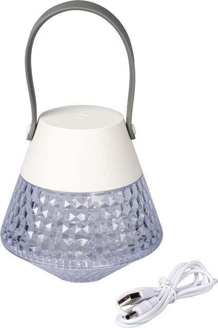 Viva Domo LED-Akku-Outdoor-Tischlampe mit RGB-Multicolor-Funktion und Touch-Steuerung in Weiß und Grau - Bild 1