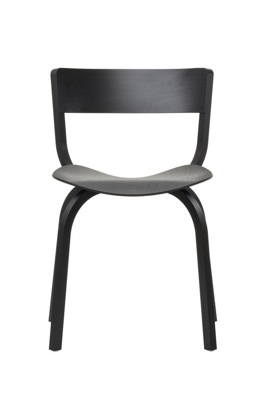 Thonet 404 Stuhl aus Holz in Schwarz Matt ohne Armlehnen - Bild 3