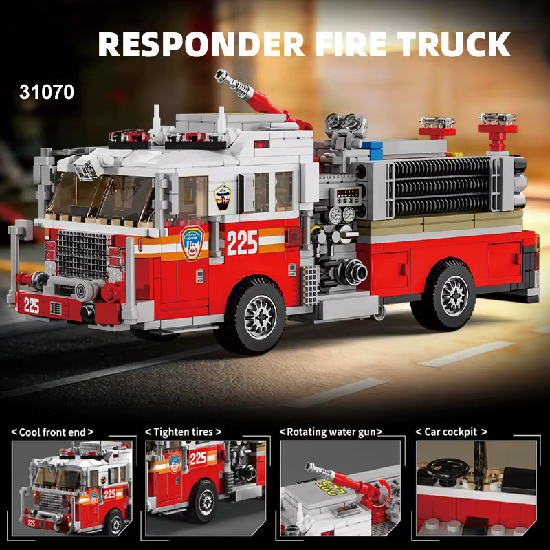 JAKI Amerikanisches Feuerwehrauto, Modellbausatz, 1052 Teile, ab 14 Jahren - Bild 5