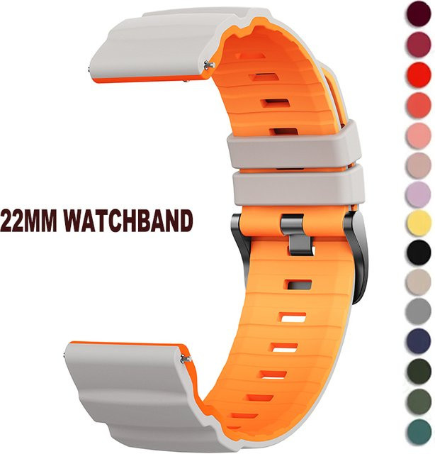 CAOWTAN Silikonarmband für Garmin Forerunner und Vivoactive Uhren, 22 mm, Unisex - Bild 1