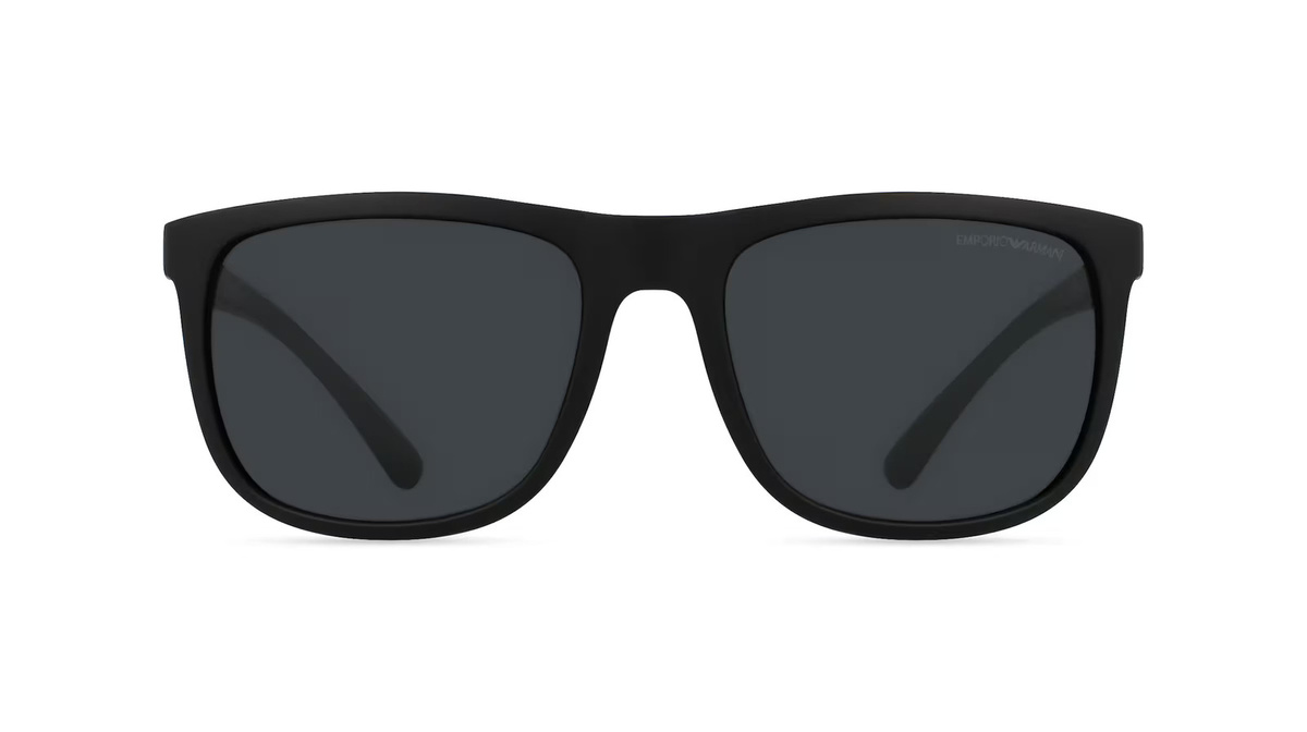 Emporio Armani EA4079 Sonnenbrille, Vollrand, Quadratisch, Acetat, Herren, Schwarz, Grau - Bild 1