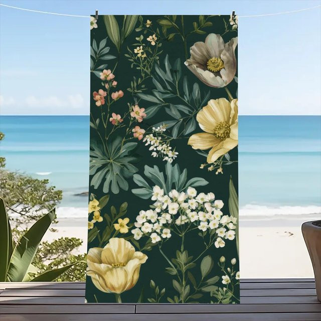 Buntes Strandtuch von Yiran bag in Multicolour, schnelltrocknendes Mikrofaser-Badetuch für Sommer, Camping und Reise, B/B: 70 x 140 cm - Bild 1
