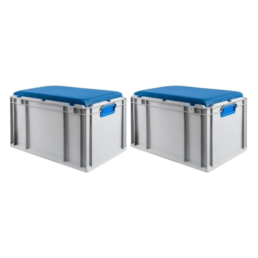 PROREGAL SparSet 2 x Eurobox NextGen Seat Box Blau, H x B x T: 36,5 x 40 x 60 cm - Bild 2