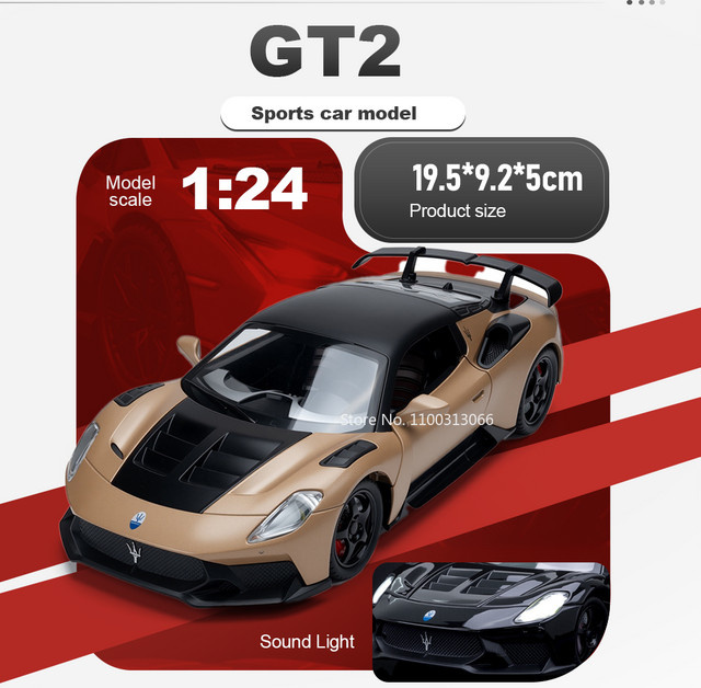 MAKEDA GT2 Tourbillon Modellauto, 1:24, mit Licht und Sound, aus Metall - Bild 1