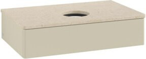V&B Waschtischunterschrank Antao mit Beleuchtung in Grau lackiert B/T/H: 80 x 50 x 19 cm - Bild 1