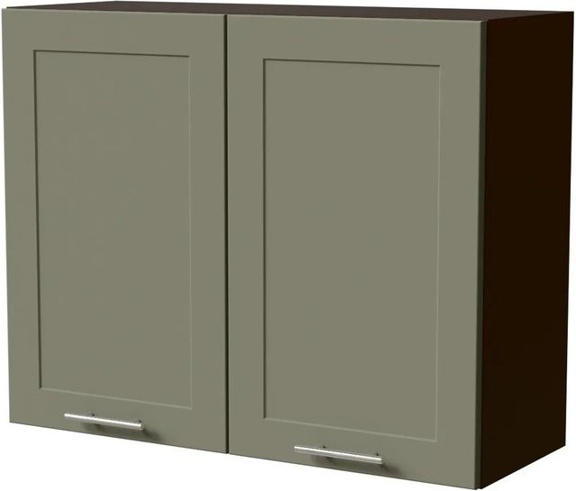 Feldmann-Wohnen Hängeschrank Oslo in Lava und Reed Green Matt, B/T/H: 90 x 32,5 x 72 cm - Bild 1