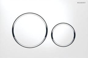Geberit Betätigungsplatte Sigma 20 mit Dual-Flush für 2-Mengen-Spülung in Weiß - Bild 1