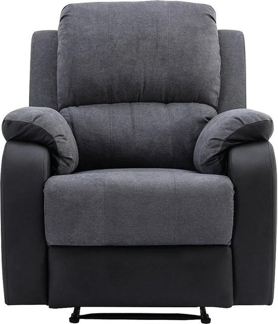Vente-unique Relaxsessel Brody in Schwarz-Grau mit Armlehnen - Bild 1