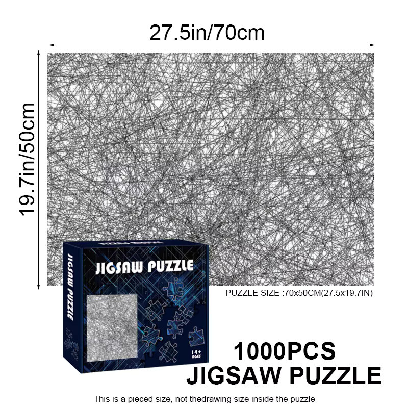 AZNM Abstraktes Linienkunst-Puzzle, Bunt / Mehrfarbig, ab 14 Jahre - Bild 3