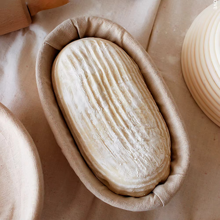 Ovaler Brotkorb APWIKOGER aus Rattan in Beige zum Gären von Sauerteig und Brot - Bild 2