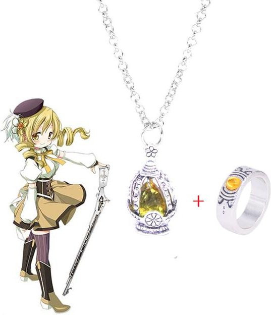 Rui Di Halskette und Ring Set, Zinklegierung, Weiß, Unisex - Bild 1