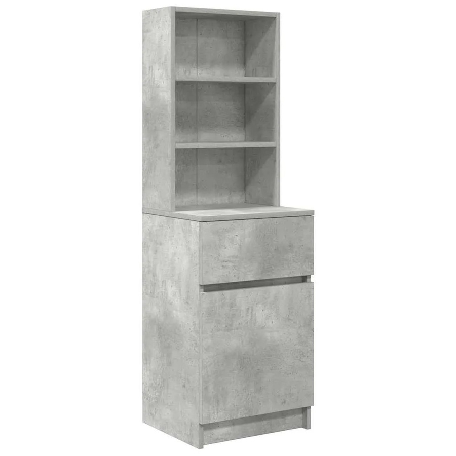 vidaXL Nachttisch aus Holzwerkstoff in Betongrau, B/T/H: 39 x 35 x 125 cm - Bild 2