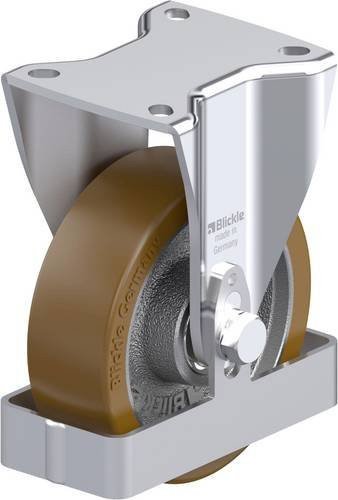 Blickle Stahlblech-Bockrolle BH-GB 125K-1-FS in Silber, Rad-Durchmesser: 125 mm, Tragfähigkeit (max.): 550 kg - Bild 1