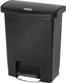 Rubbermaid Slim Jim Tretabfalleimer aus Kunststoff, Schwarz, 30 Liter - Bild 1