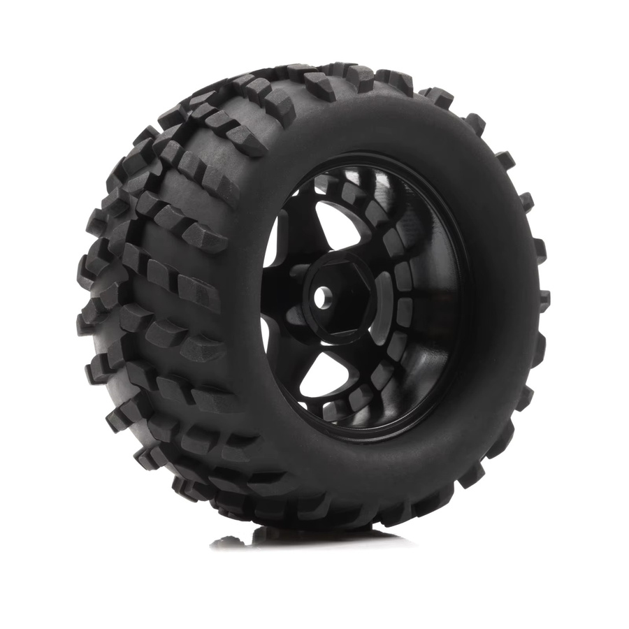 RCXAZ Crawler Truck Reifen, 80 mm Gummireifen, Schwarz - Bild 1