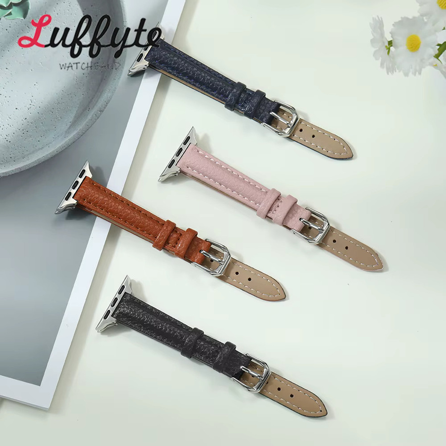 luffyte Uhrenarmband PU-Leder, Litschi-Muster, Damen - Bild 1