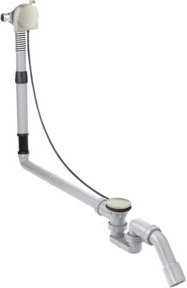 Hansgrohe Exafill S Komplettset Wanneneinlauf mit Ablauf- und Überlaufgarnitur in Edelstahl-Optik, Silber - Bild 1