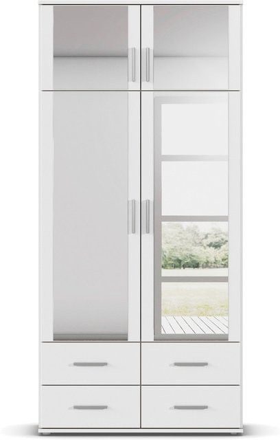 RAUCH BLUE Drehtürenschrank Kemi in Blue mit Spiegel und 4 Türen, H x B x T: 194 x 53 x 53 cm - Bild 1