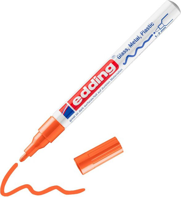 edding 751 Glanzlack-Marker in Orange mit Bullet-Spitze für permanente Markierungen - Bild 1