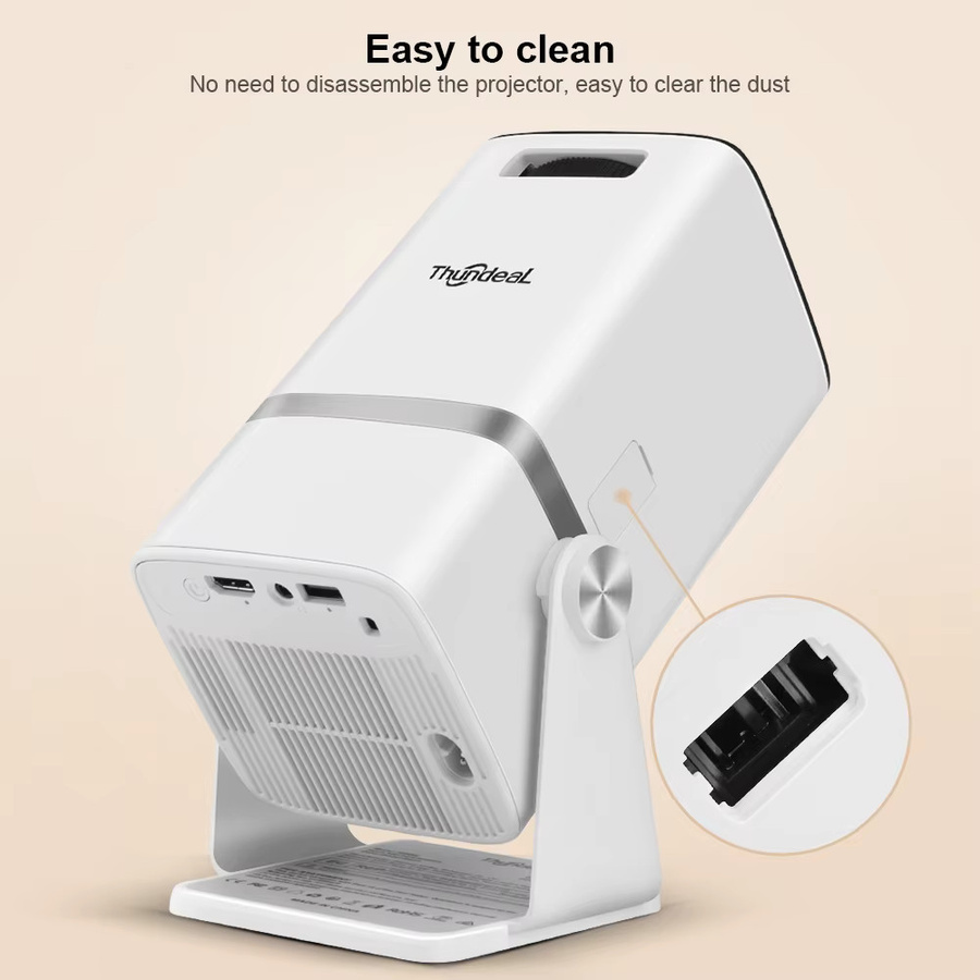ThundeaL TD80W Mini-Projektor Full HD 4K mit Android und WiFi in Weiß - Bild 5