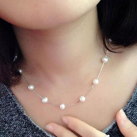 YIRAN Jewelry Halskette, Imitationsperlen, Kupfer, brown, Damen