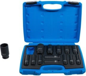BGS Kraft-Steckschlüssel-Einsatz-Satz Gear Lock mit 1/2 Zoll Antrieb, SW 10 - 32 mm, 14-teilig - Bild 1
