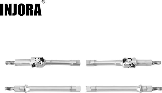 INJORA Edelstahl-Kardanwellen für 1/30 Axial SCX30, Metall, Grau - Bild 1