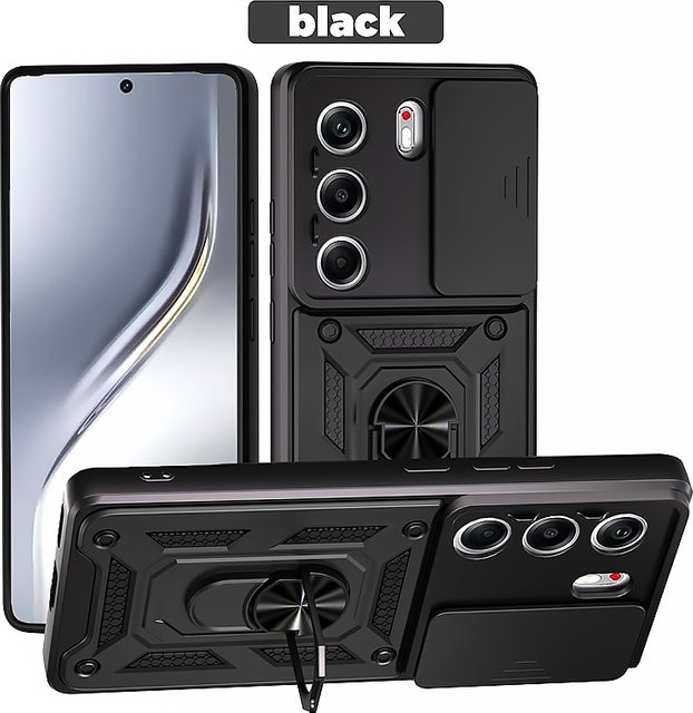 Stoßfeste Schutzhülle mit magnetischem Ring für Tecno Camon 40 Pro 4G 5G und Tecno Camon 40 4G in Schwarz oder Rot - Bild 1