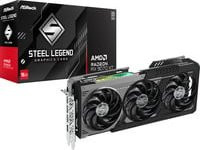 ASRock Radeon RX 9070 XT Steel Legend Dark Grafikkarte, 16GB, Schwarz - Bild 1