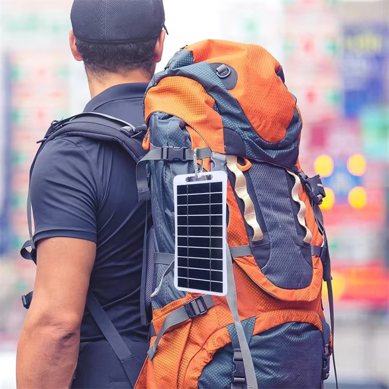 Tragbares 2W Solarpanel mit USB Typ-C Anschluss, flexibles Mini-Solar-Kit für Camping und Wandern, IP65 wasserdicht - Bild 4
