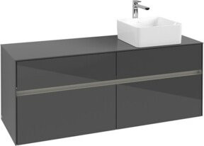 V&B Waschtischunterschrank Collaro in Anthrazit mit LED-Beleuchtung, B/T/H: 140 x 54,8 x 50 cm - Bild 1