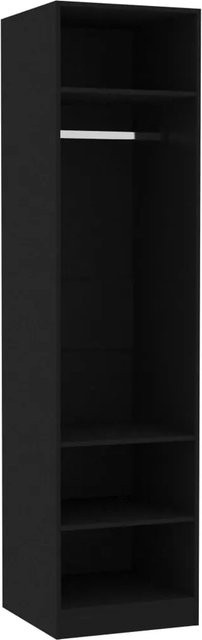 vidaXL Kleiderschrank Schwarz aus Holzwerkstoff mit Kleiderstange B/T/H: 50 x 50 x 200 cm - Bild 1