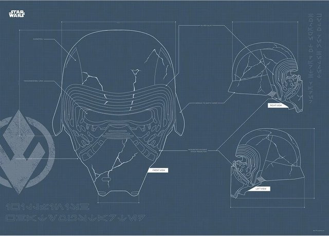 Komar Wandbild Star Wars Helmet Paper Poster B: 70 cm, H: 50 cm - Bild 1