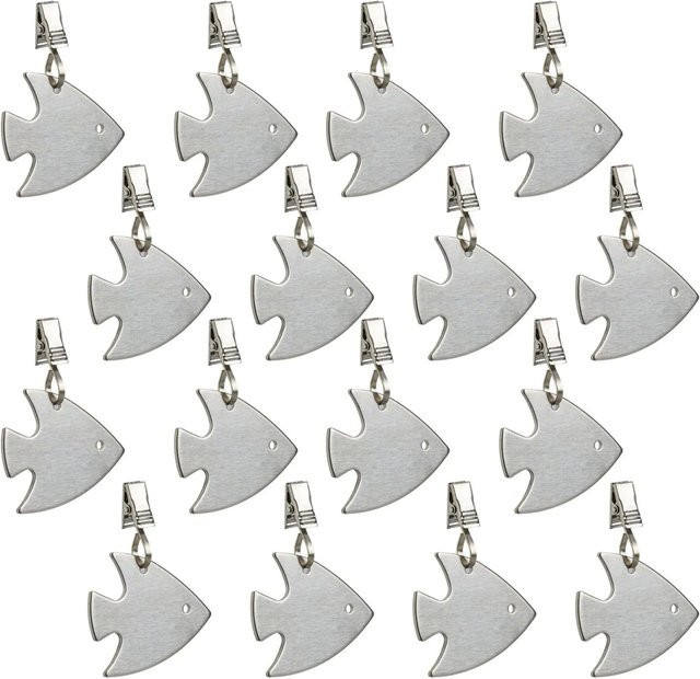 Relaxdays Tischdeckenbeschwerer 16er Set aus Edelstahl in Silber, B/T/H: 7,5 x 6 x 1 cm - Bild 1