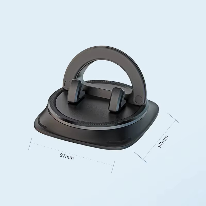 Universeller 360-Grad-Handyhalter für das Auto, drehbarer Armaturenbretthalter in Schwarz - Bild 5