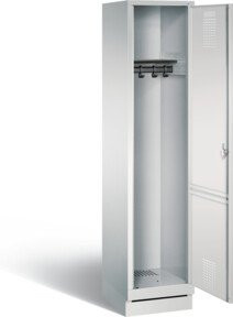 C+P Garderobenschrank Evolo in Lichtgrau mit Türen, Regalböden und Kleiderstange, H x B x T: 180 x 42 x 50 cm - Bild 1