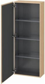 Duravit L-Cube Halbhochschrank Eiche natur mit Glastür, B/T/H: 50 x 24,3 x 132 cm - Bild 1
